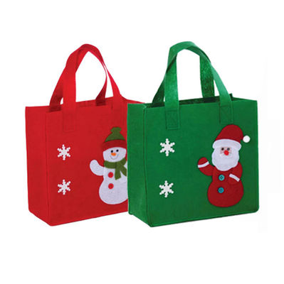 2021 جديد حار بيع عيد الميلاد سانتا ورأى حمل حقيبة قابلة لإعادة الاستخدام امرأة حقيبة تسوق حقيبة مقبض حقيبة لهدية عيد الميلاد