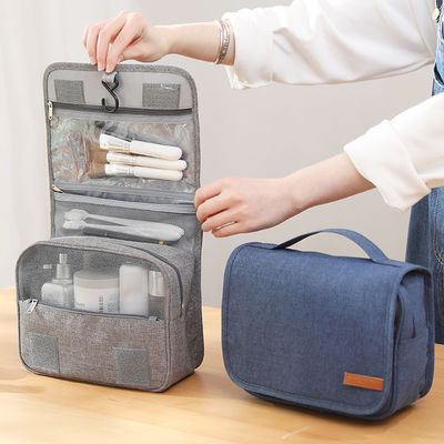 حقائب مكياج نسائية عالية الجودة للسفر حقيبة مستحضرات التجميل أدوات الزينة منظم تخزين مقاوم للماء معلق حقيبة غسيل الحمام