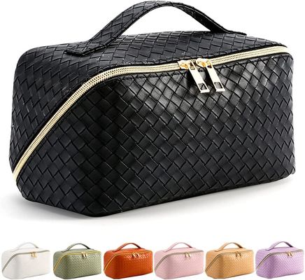 حقائب مستحضرات التجميل ذات سعة كبيرة مع مقصورات للسيدات