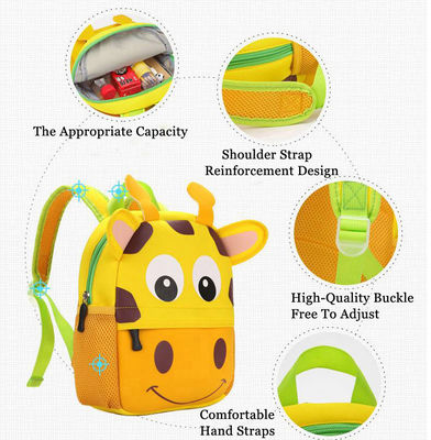 روضة أطفال كارتون ثلاثية الأبعاد حقيبة ظهر مضادة للماء للأطفال حقيبة مدرسية للسفر في الهواء الطلق