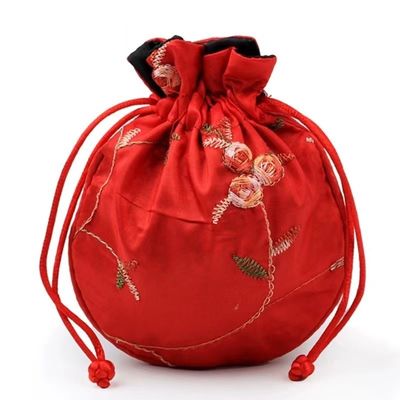 متعدد الألوان البسيطة الصينية الحرير الرباط حقيبة بروكيد دمشقي مجوهرات جيب المحفظة أكياس الهدايا