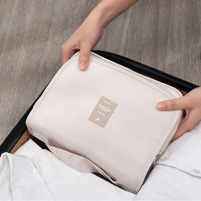 منظم حقائب مستحضرات التجميل للنساء من أكسفورد كبير معلق