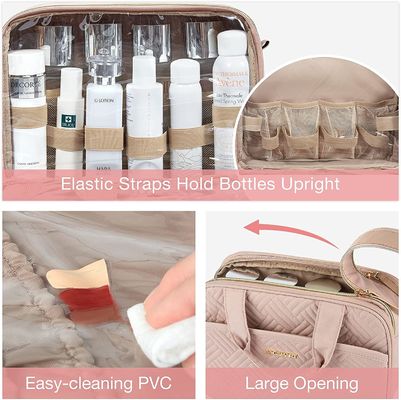 حقيبة أدوات الزينة للسفر ذات السعة الكبيرة حقيبة منظم مستحضرات التجميل مقاومة للماء