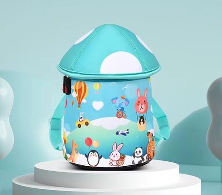 الفطر شكل 3D النيوبرين التعليم حقيبة SBR الأطفال على ظهره لينة حقيبة رياض الأطفال ضوء فتاة على ظهره