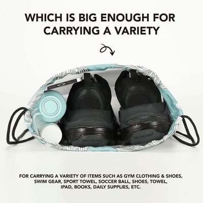 حقيبة ظهر خفيفة الوزن ومقاومة للماء برباط حقيبة سلسلة حقيبة Sackpack Gym Sports Travel Backpack
