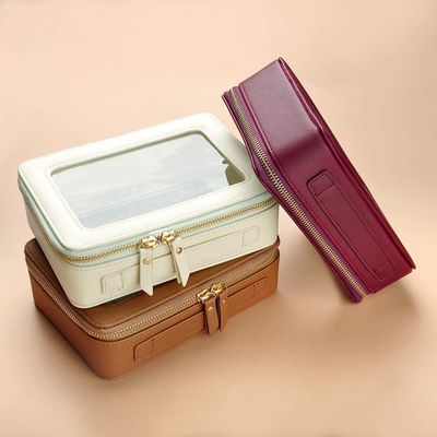 منظم مستحضرات التجميل عالي الجودة مقاوم للماء مع خطاف معلق لأكياس السفر