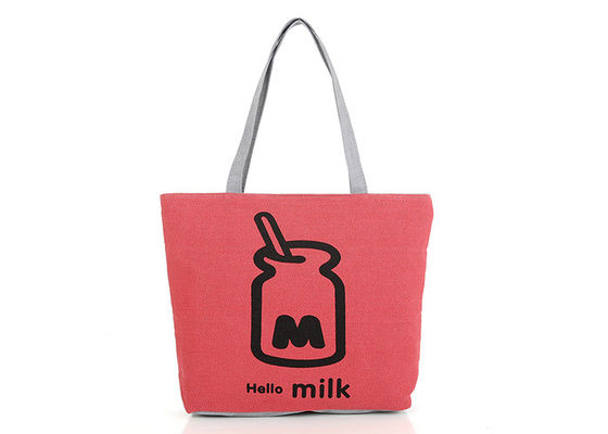 حقائب حمل قماشية حمراء كبيرة ترويجية قابلة للطي حمل حقيبة المتسوق قماش